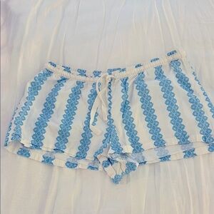 Gap Blue and White Striped pj Shorts